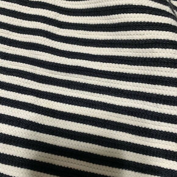 vineyard vines womens black white striped long sleeve sweater top small - Picture 4 of 5
